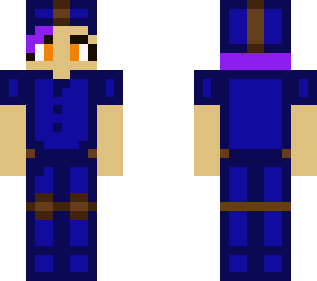 blue leather girl