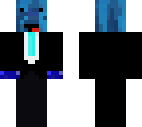blue melon in suit