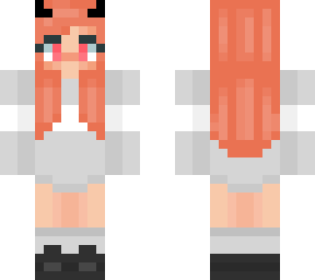 orange hair w black horns