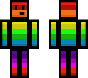 rainbow lined