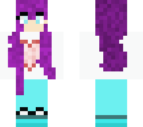 cute girl with purple hair