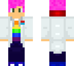 pink haired boy