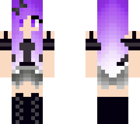 purple and black girl (different eyes)