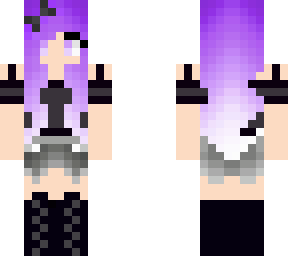 purple and black girl (different style bow)