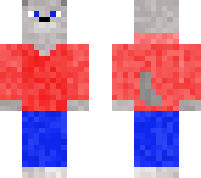 red sweater wolf skin