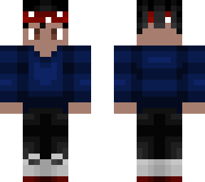 angelspvp - black shirt - red and white bandanna