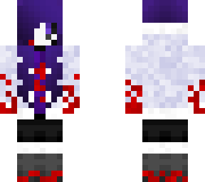 bloody purple skeleton girl