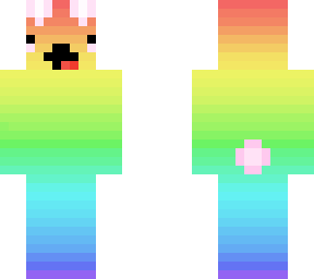 derpy pastel rainbow bunny (triplet)