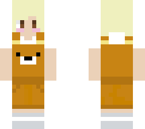 kawaii girl with rilakkuma overalls