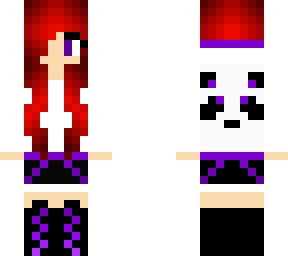 purple panda sweater girl