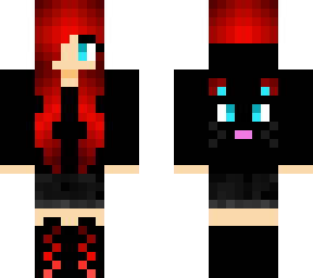 red cat hoodie girl