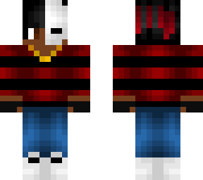 tappinq - halloween - red and black stripe - white mask