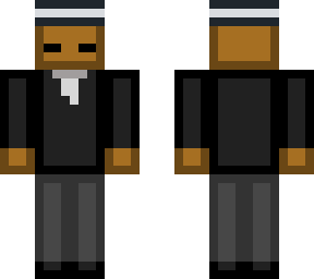 box man in suit with a hat
