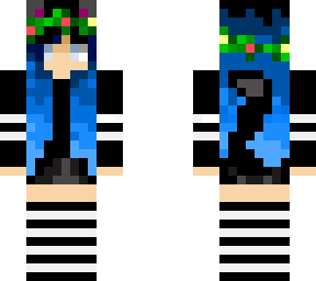 simple blue haired cat girl