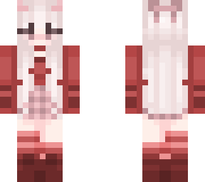 valentines pink-haired girl skin