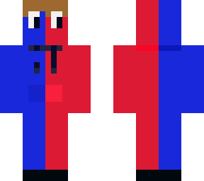 blue and red