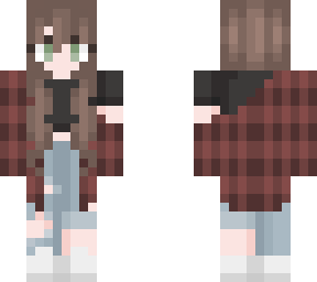 cute girl in plaid shirt / / e d i t