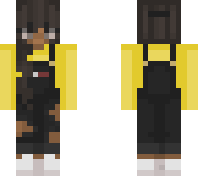 yellow african american girl overalls*