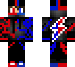 red/blu epic gamer skin with hoodie and gloves