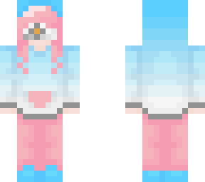 trans girl casual. (flowers on face)