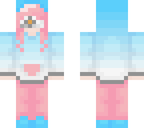 trans girl casual. (flowers on face)