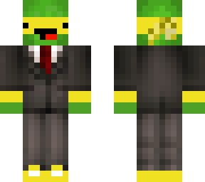 derpy yellow ninja turtle in a suit