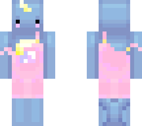 narhwal w/ pastel pink overalls (read desc)