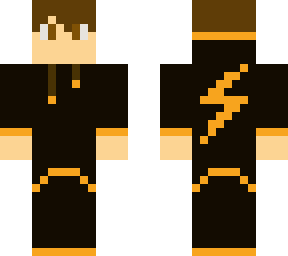 orange lightning boy | Minecraft Skin