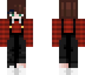 red with overalls