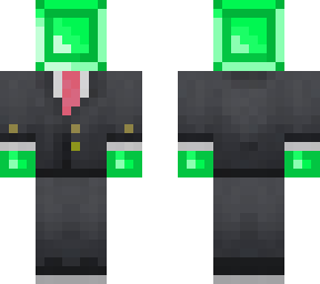 emerald green man in a suit