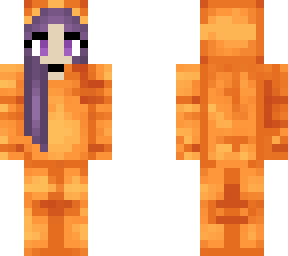 pumpkin onesie - purple hair