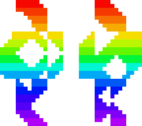 rainbow with circle clouds