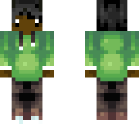 black boi with green hoodie 2
