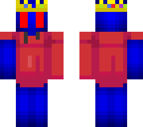 blue guy with red hoodie