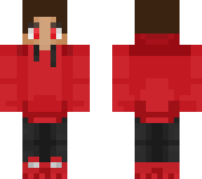 red purpled skin with brown hair!