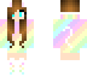 cat rainbow hoodie girl