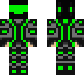 Green Elite Futuristic Soldier | Minecraft Skin