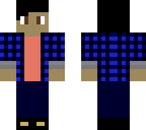 casual flannel blue