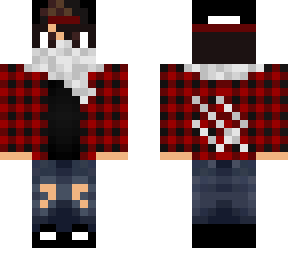 cool red guy dark hair with kerchief white