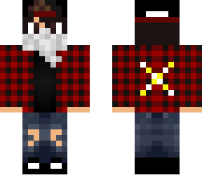 cool red guy dark hair with mouth cover
