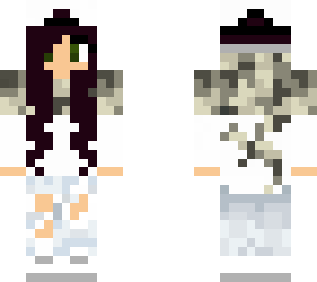 edit camo girl purple hair green eyes