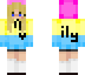 pan***ual girl w/ blonde hair