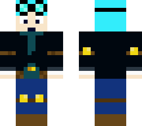plastic dantdm with light blue hair