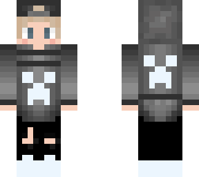 creeper boy white black and gray