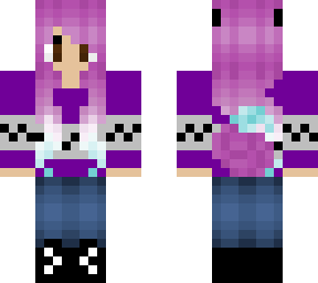 pink hair wolf girl