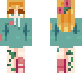 flowery sweater - skintober day 2