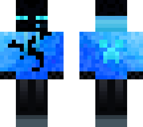 neon blue enderman cool boy