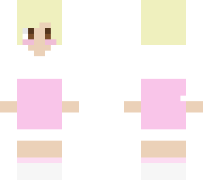 kawaii girl in pink dress