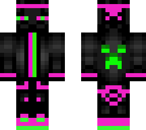 neon halloween enderman