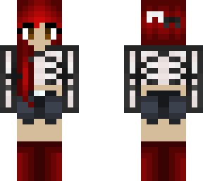 red head - halloween- skeleton